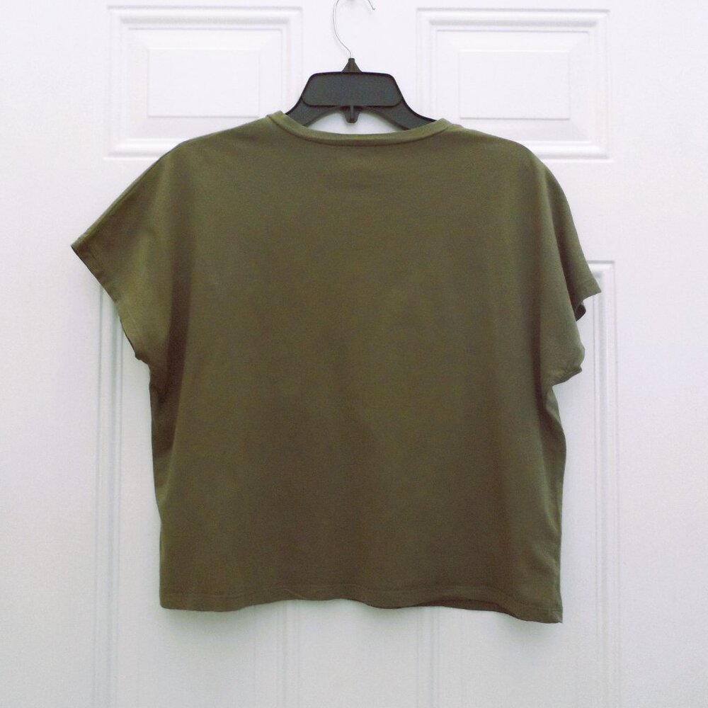 Zara- olive color , oversized crop top -size S - Picture 4 of 4